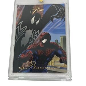 1994 FLAIR MARVEL UNIVERSE #48 THE BLACK COSTUME ~ VENOM & SPIDERMAN Mint